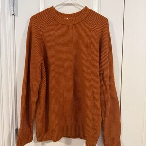 Fat Face Men's Crewneck Sweater in Rust